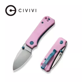 Nóż składany CIVIVI Baby Banter Powder Pink G10, Satin Nitro-V by Ben Petersen (C19068S-10)
